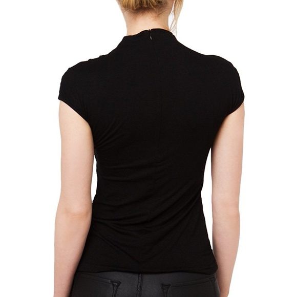 Hi Neck Lace Top - Black - Picture 3 of 3